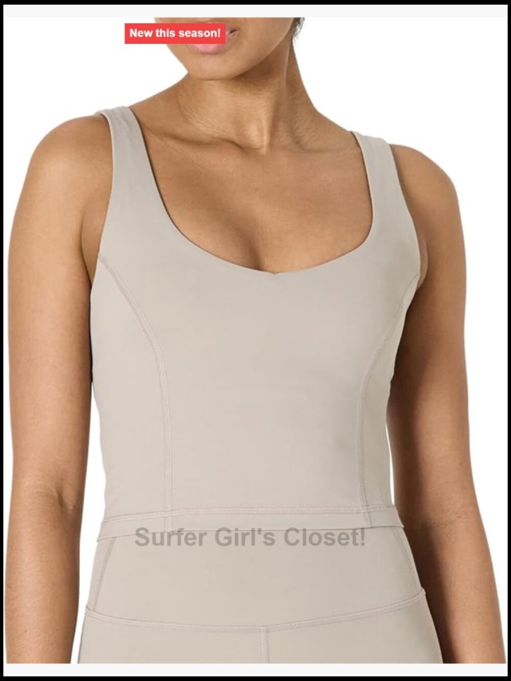 Women's Active Crop Tank with Built-In Bra Buttery Soft FormFlex Fabric